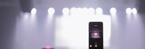 Phone recording on tripod