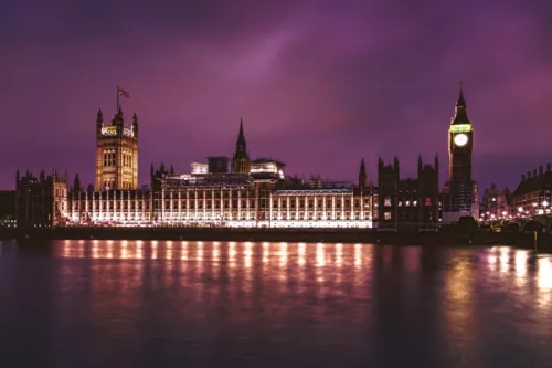 Parliament at night