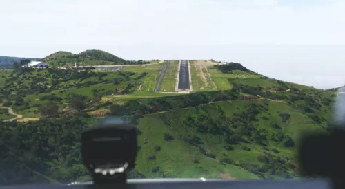 Mountain airport runway