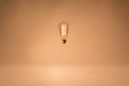 Lightbulb Suspended In The Air