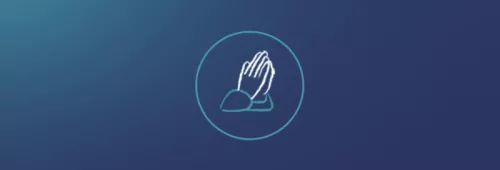 Prayer Icon For Website Blue Circle