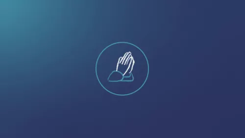 Prayer Icon For Website Blue Circle