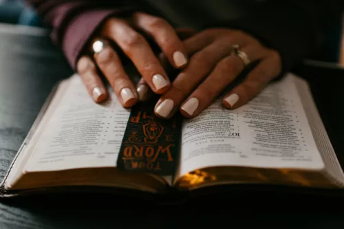 Prayer bible hands