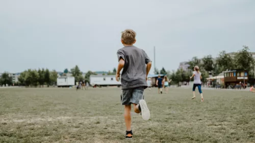 Children running