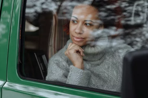 Woman looking into distance