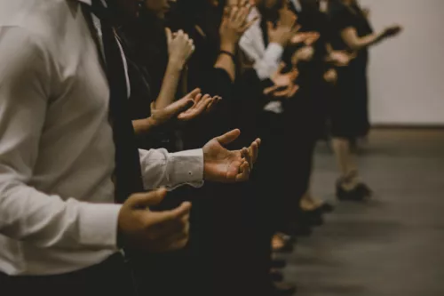 Praying worship church