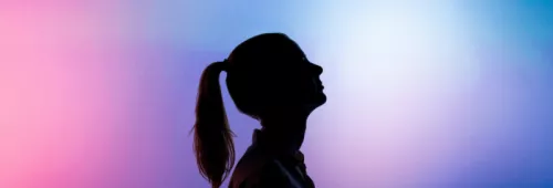 Woman silhouette colour