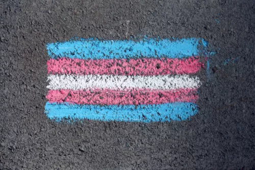 Transgender flat painted on the floor