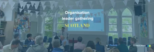 Header organisation leader gathering