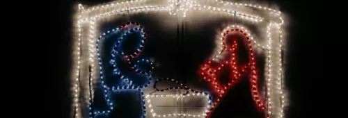 The nativity in lights